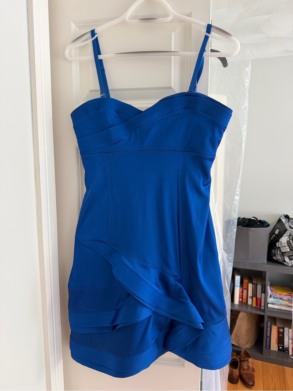 BCBGMaxAzria Royal Blue Sweetheart Strap Mini Dress